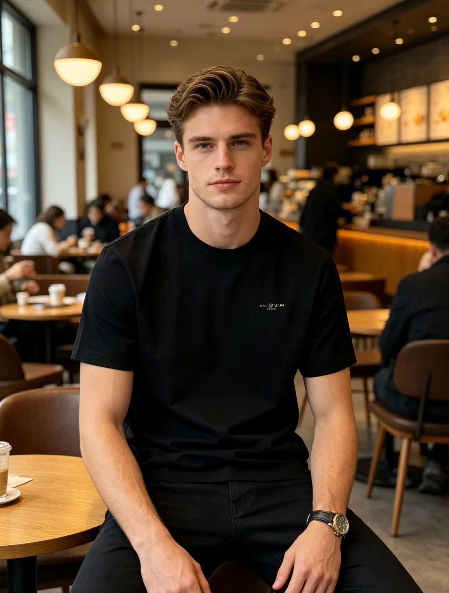 185 ⚜️Balmain 26s New Arrival mercerized cotton T-shirt. Recommended as a basic style ❤️There is a Classic Black metallic logo on the chest, high-frequency technology. Simple and recognizable. High-quality mercerized cotton material, soft and comfortable, super friendly for daily wear ~ Versatile whether paired with jeans or casual pants, easy to switch between multiple styles. As a French luxury brand, Balmain has both design and quality online. It is a must-have for fashion lovers! All three standards! Color: Black.White.Gray.Sizes: M-3XL slim fit! (S and 4XL can be customized) 175/145 pounds recommended XL